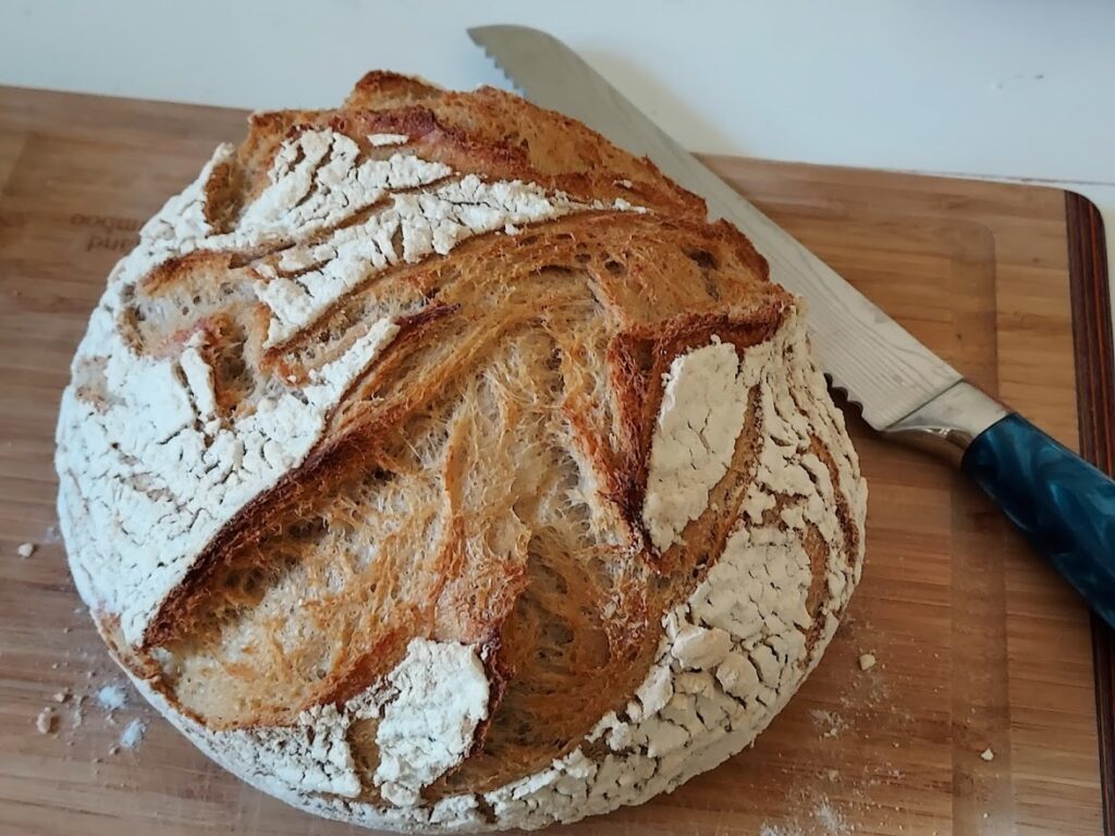 Sourdough Bread made with Early Bird Farm and Mill whole wheat flour.