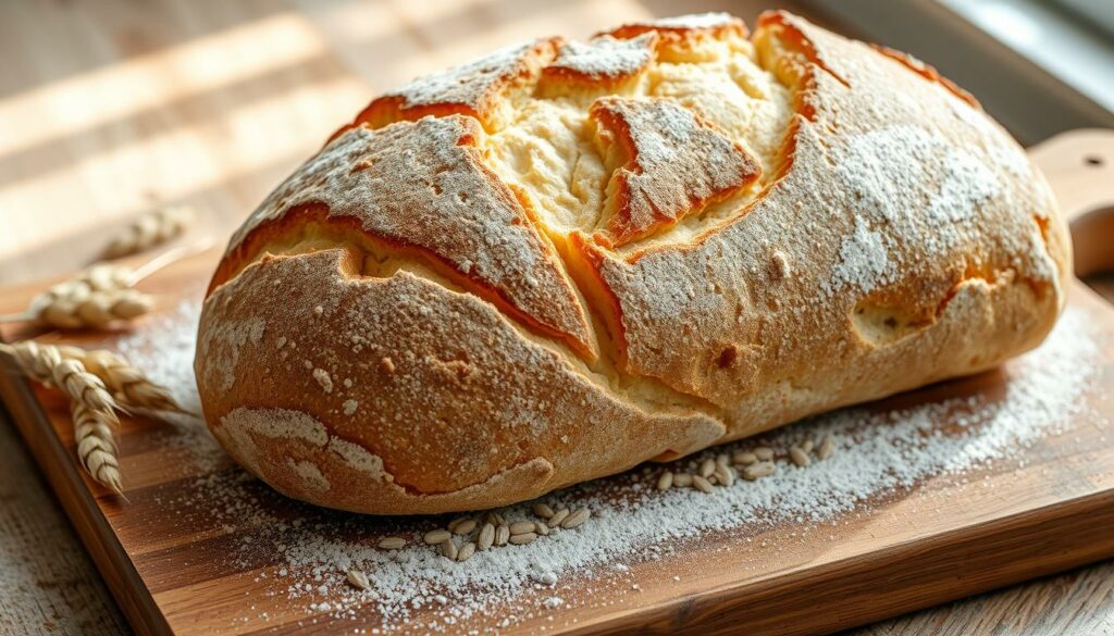 Sourdough Bread on a board.