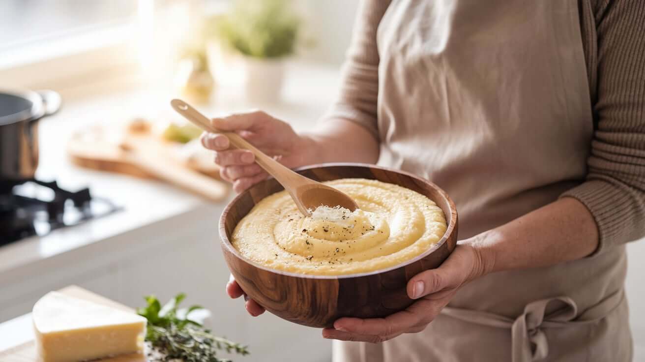 The Creamiest White Corn Polenta You’ll Ever Make